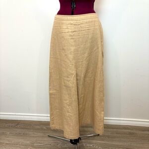 Evan Picone Beige Midi Linen Blend Italy Midi Skirt sz 10